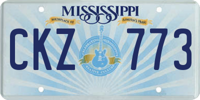 MS license plate CKZ773