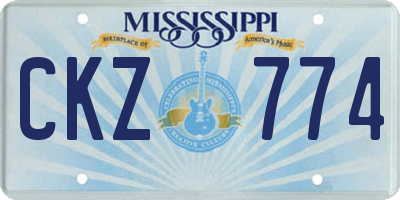 MS license plate CKZ774