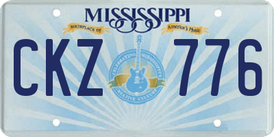 MS license plate CKZ776
