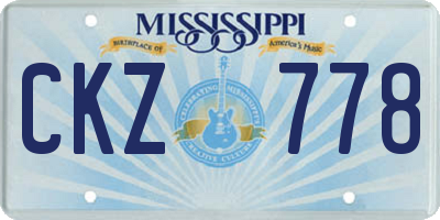 MS license plate CKZ778