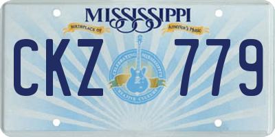 MS license plate CKZ779