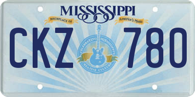 MS license plate CKZ780