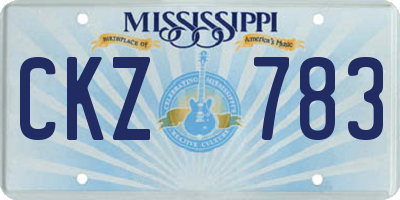 MS license plate CKZ783