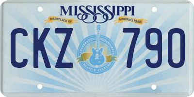 MS license plate CKZ790