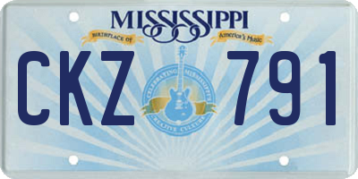 MS license plate CKZ791
