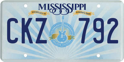 MS license plate CKZ792