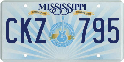 MS license plate CKZ795