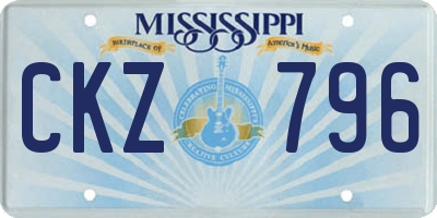 MS license plate CKZ796
