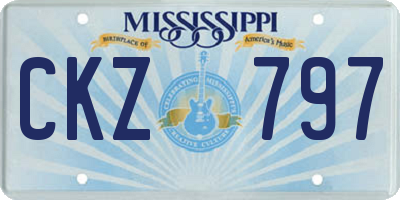 MS license plate CKZ797