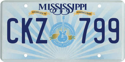 MS license plate CKZ799