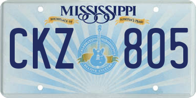 MS license plate CKZ805