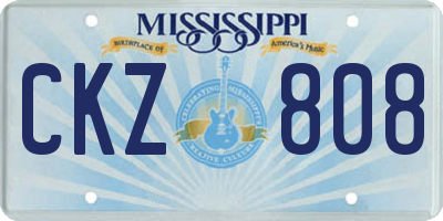 MS license plate CKZ808