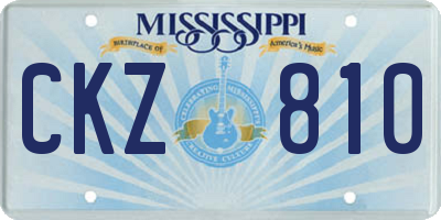 MS license plate CKZ810