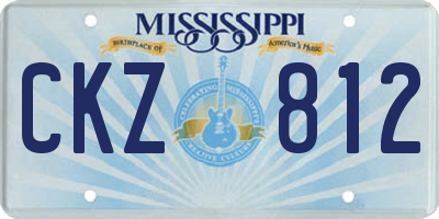 MS license plate CKZ812