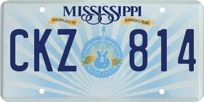 MS license plate CKZ814