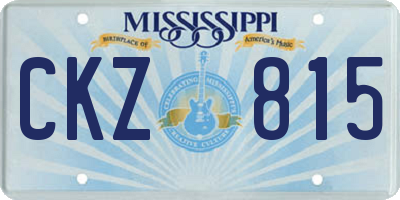 MS license plate CKZ815