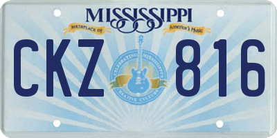 MS license plate CKZ816