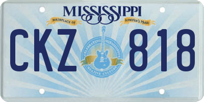MS license plate CKZ818