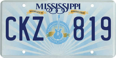 MS license plate CKZ819