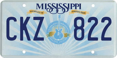 MS license plate CKZ822