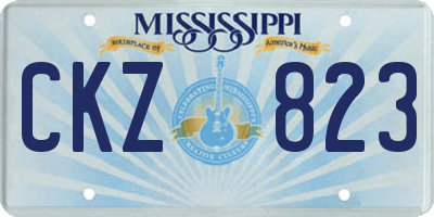 MS license plate CKZ823