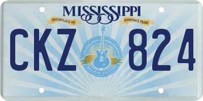 MS license plate CKZ824