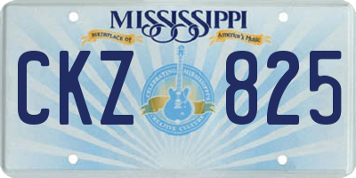 MS license plate CKZ825