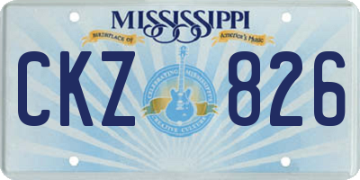 MS license plate CKZ826