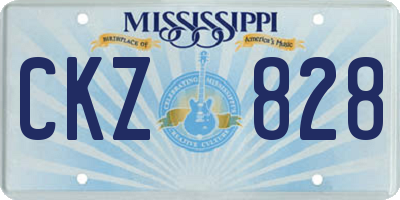 MS license plate CKZ828