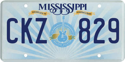 MS license plate CKZ829