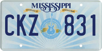 MS license plate CKZ831