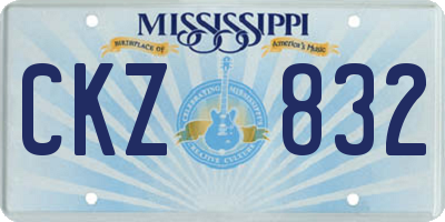 MS license plate CKZ832