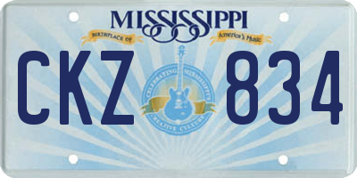 MS license plate CKZ834