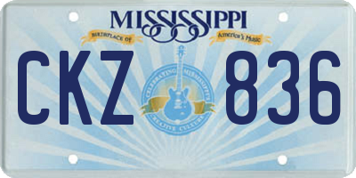 MS license plate CKZ836