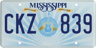 MS license plate CKZ839