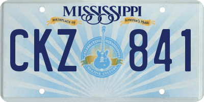 MS license plate CKZ841