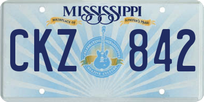 MS license plate CKZ842