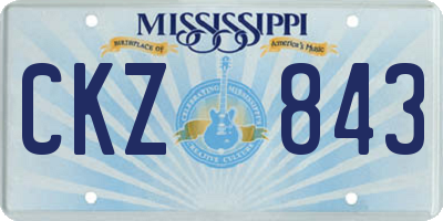 MS license plate CKZ843