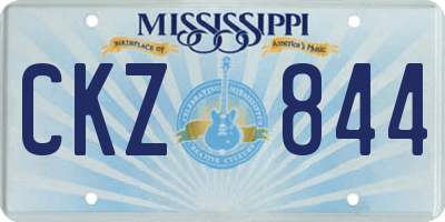 MS license plate CKZ844