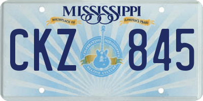 MS license plate CKZ845