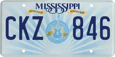 MS license plate CKZ846