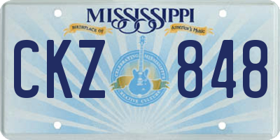 MS license plate CKZ848