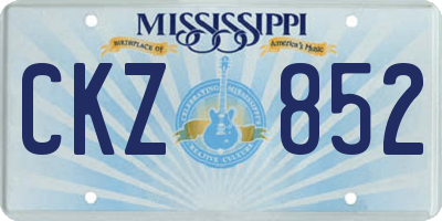 MS license plate CKZ852