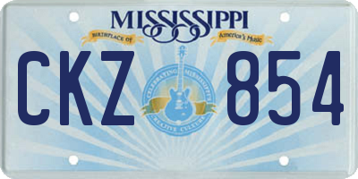 MS license plate CKZ854