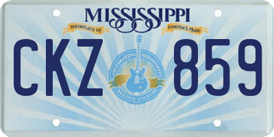 MS license plate CKZ859