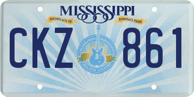 MS license plate CKZ861