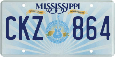 MS license plate CKZ864