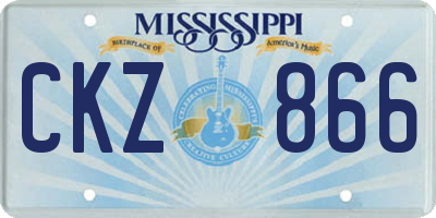 MS license plate CKZ866