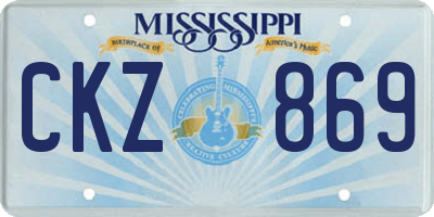 MS license plate CKZ869