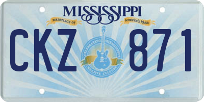 MS license plate CKZ871